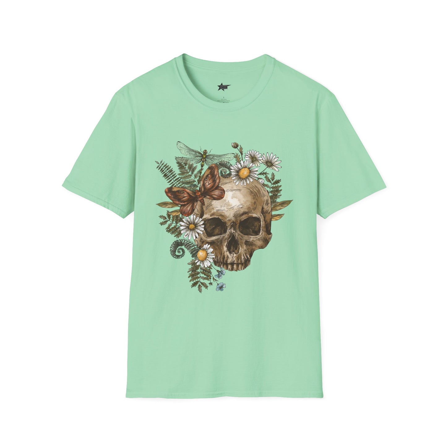 Skull Flower T-Shirt - Vintage Aesthetic Graphic Tee