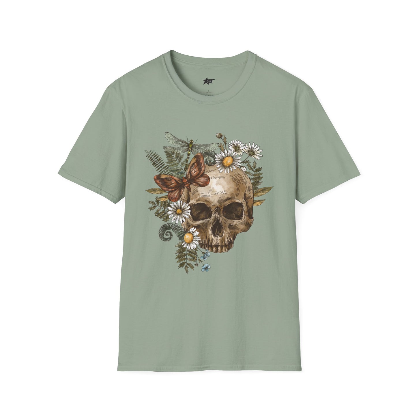 Skull Flower T-Shirt - Vintage Aesthetic Graphic Tee