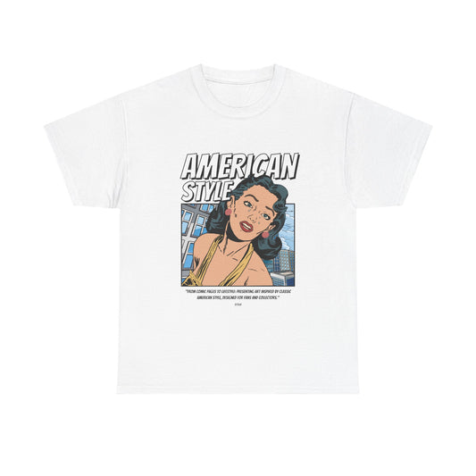 Comic Style Unisex Tee - 'American Style' Design T-Shirt