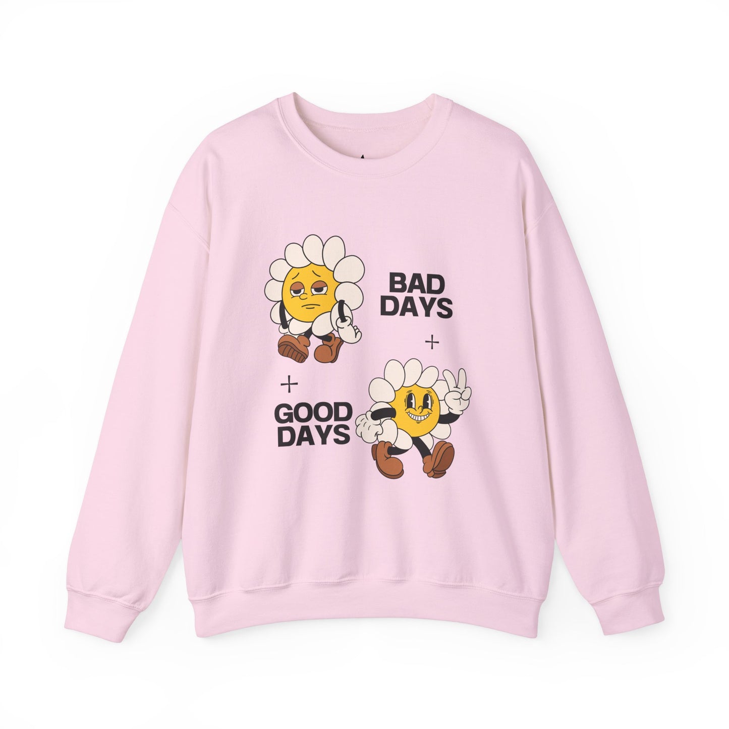 Flower Graphic Crewneck Sweatshirt - Bad Days - Good Days