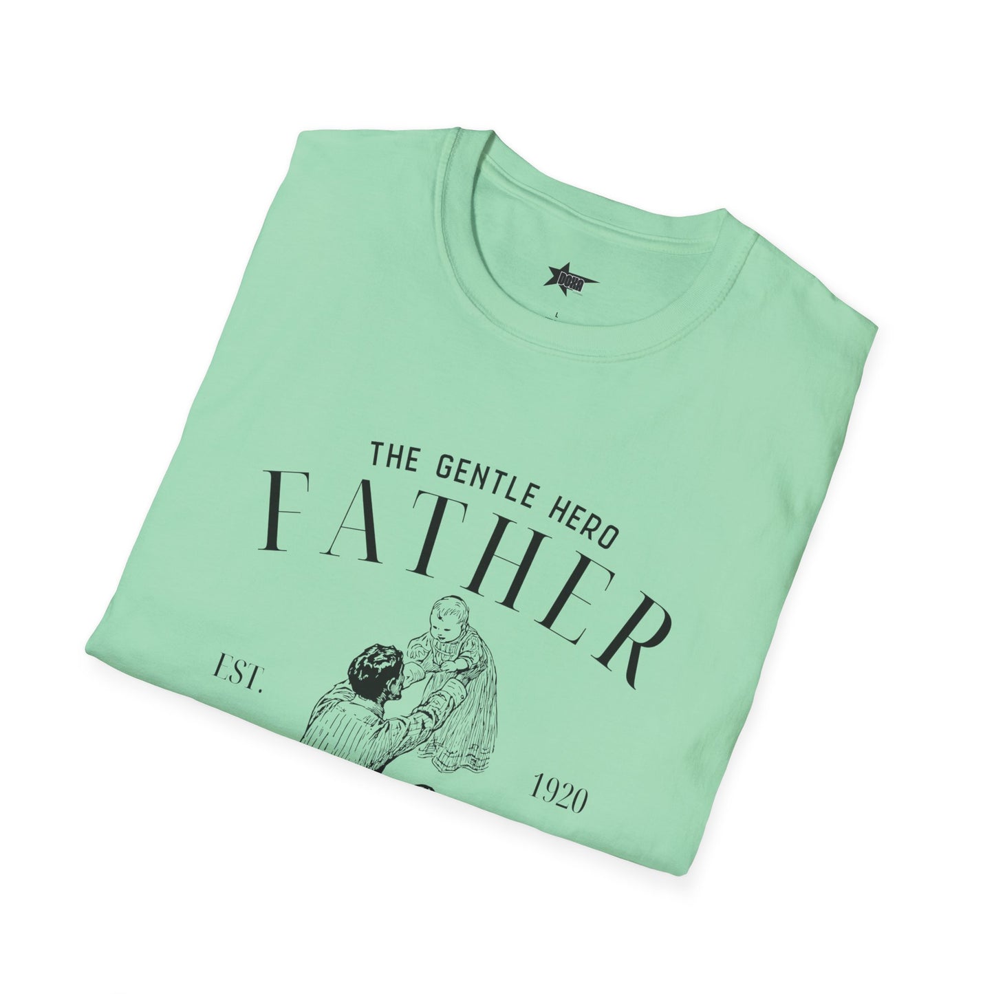 Graphic T-Shirt for Father - 'The Gentle Hero' Real Heroes Don’t Wear Capes