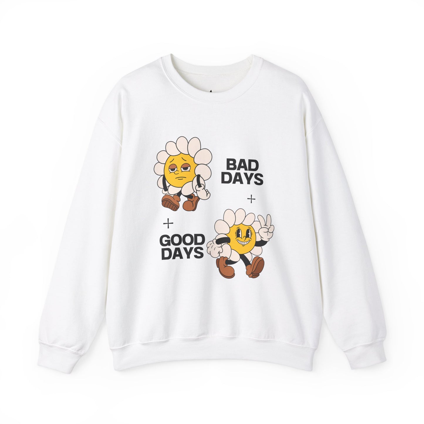 Flower Graphic Crewneck Sweatshirt - Bad Days - Good Days