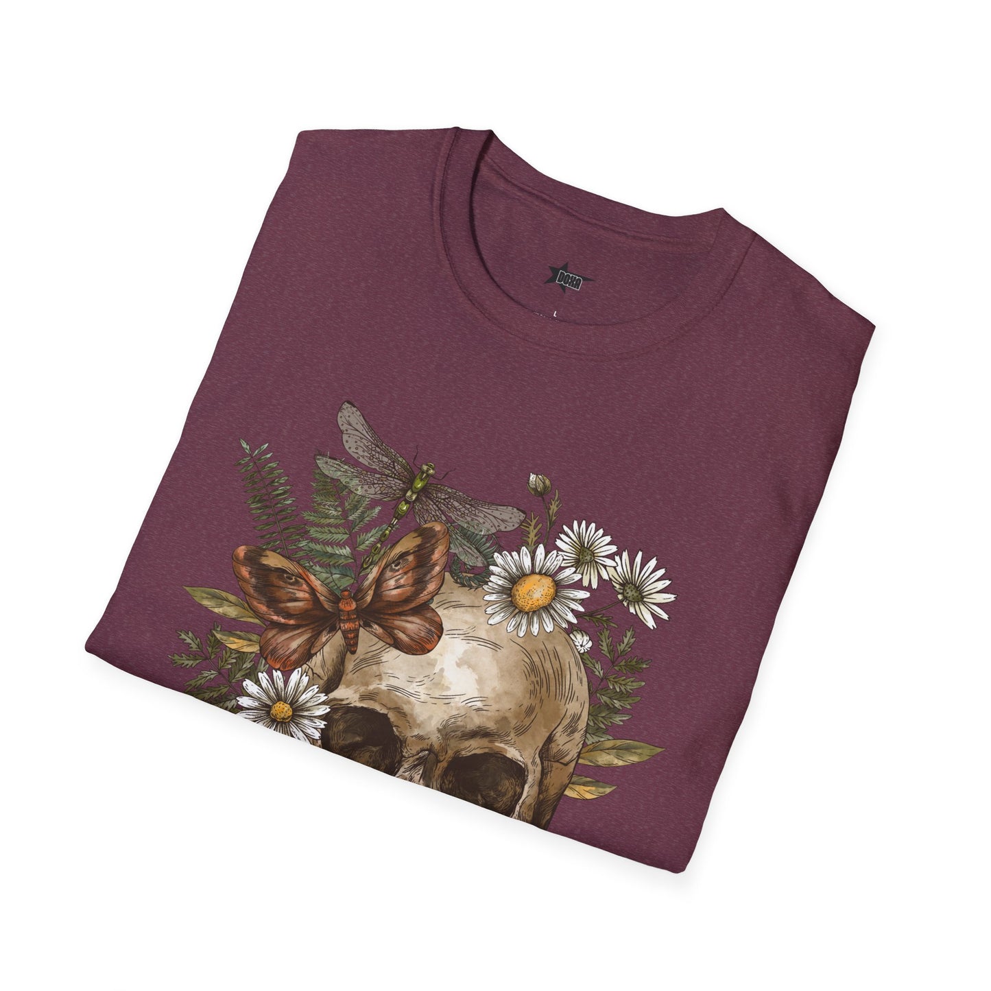 Skull Flower T-Shirt - Vintage Aesthetic Graphic Tee