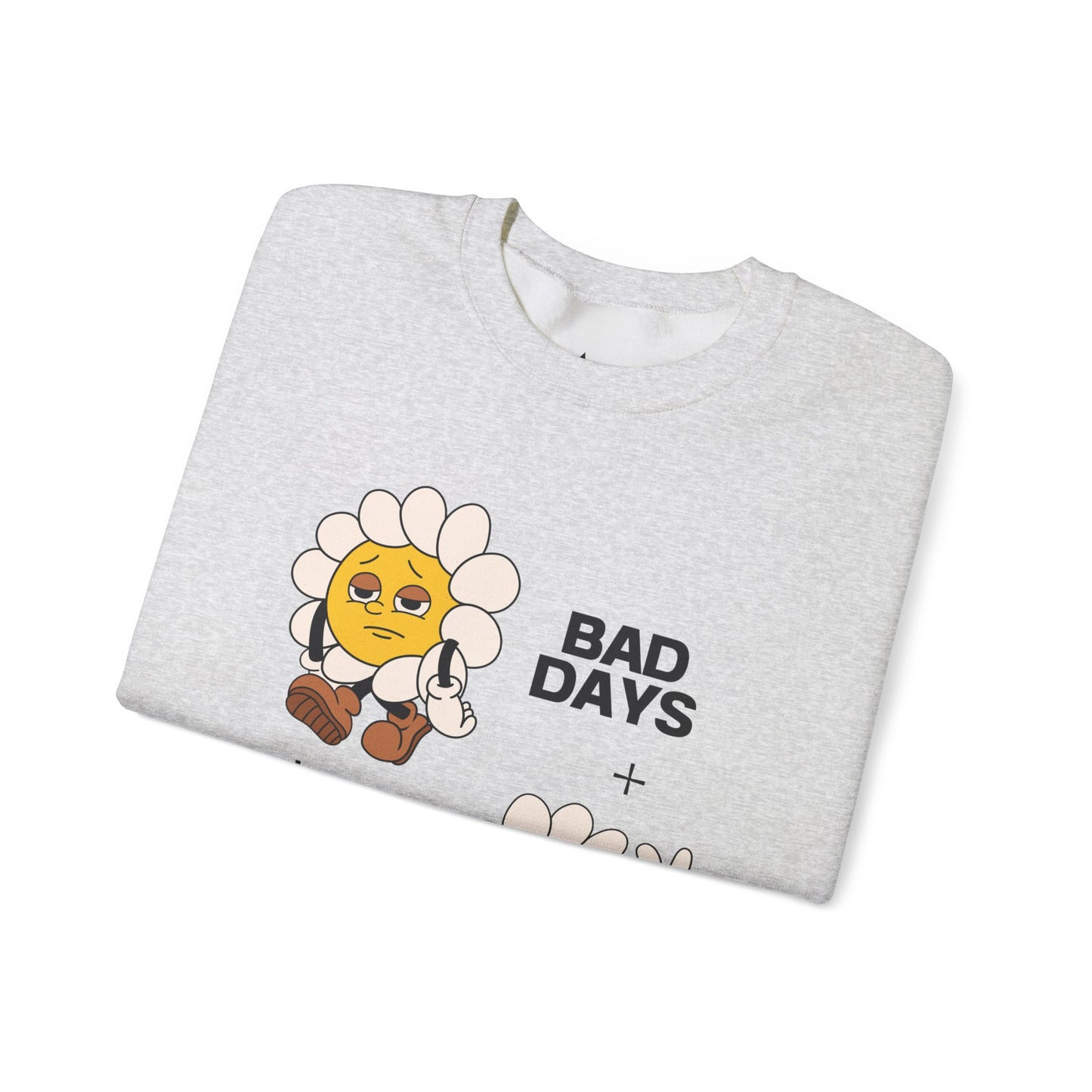 Flower Graphic Crewneck Sweatshirt - Bad Days - Good Days