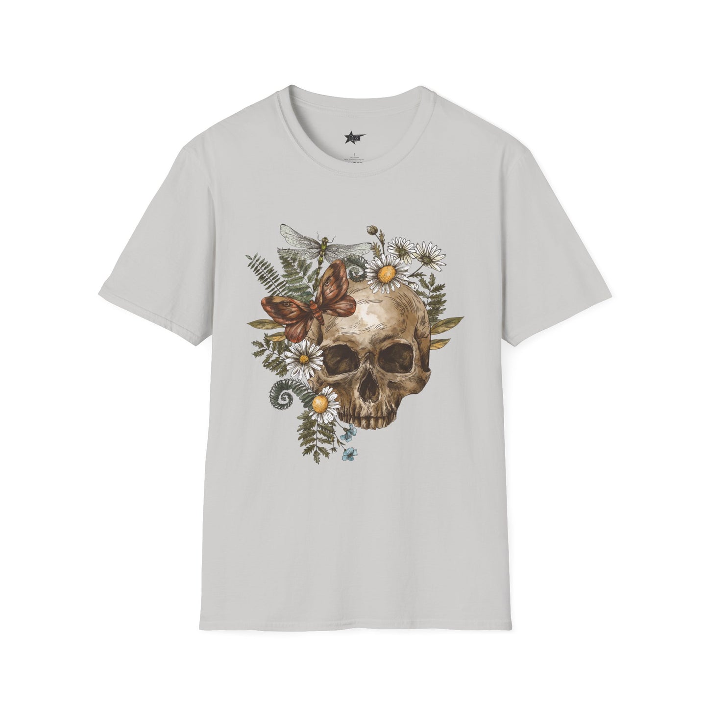 Skull Flower T-Shirt - Vintage Aesthetic Graphic Tee