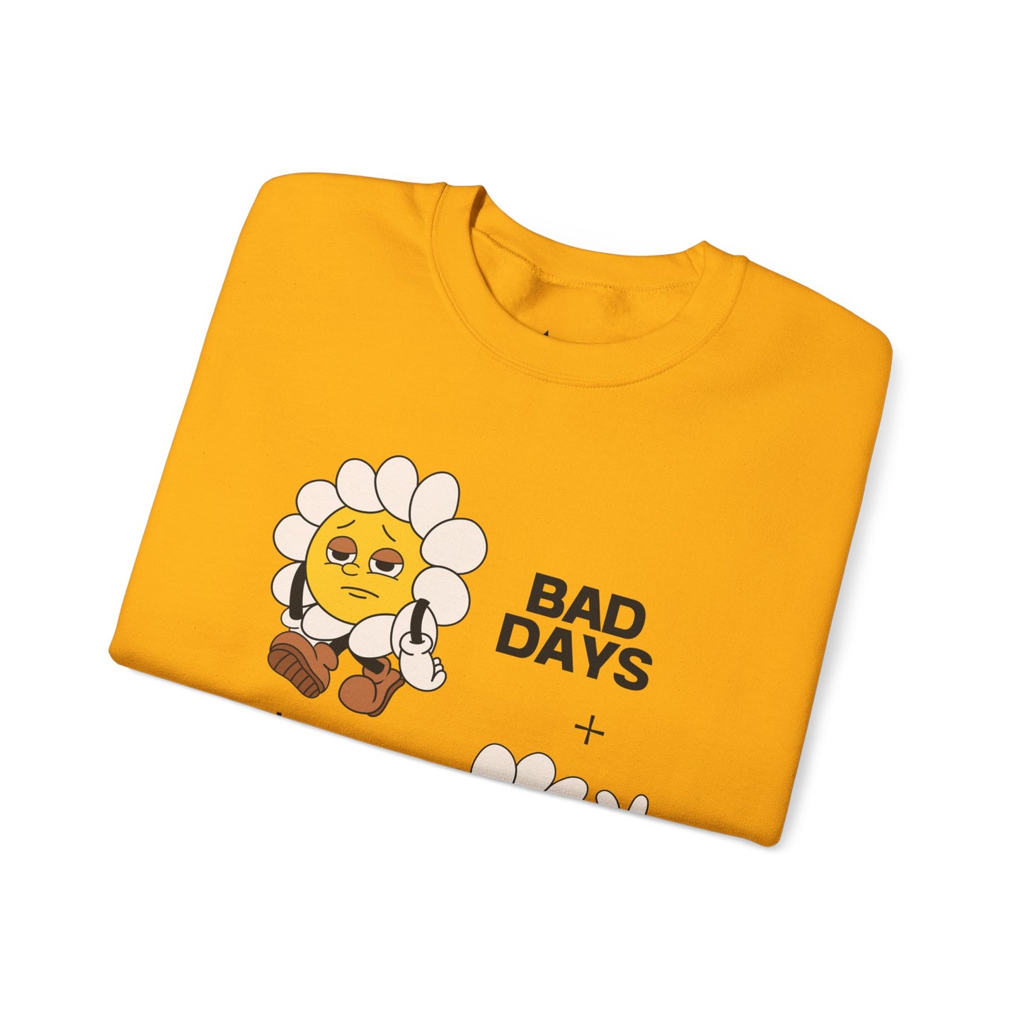 Flower Graphic Crewneck Sweatshirt - Bad Days - Good Days