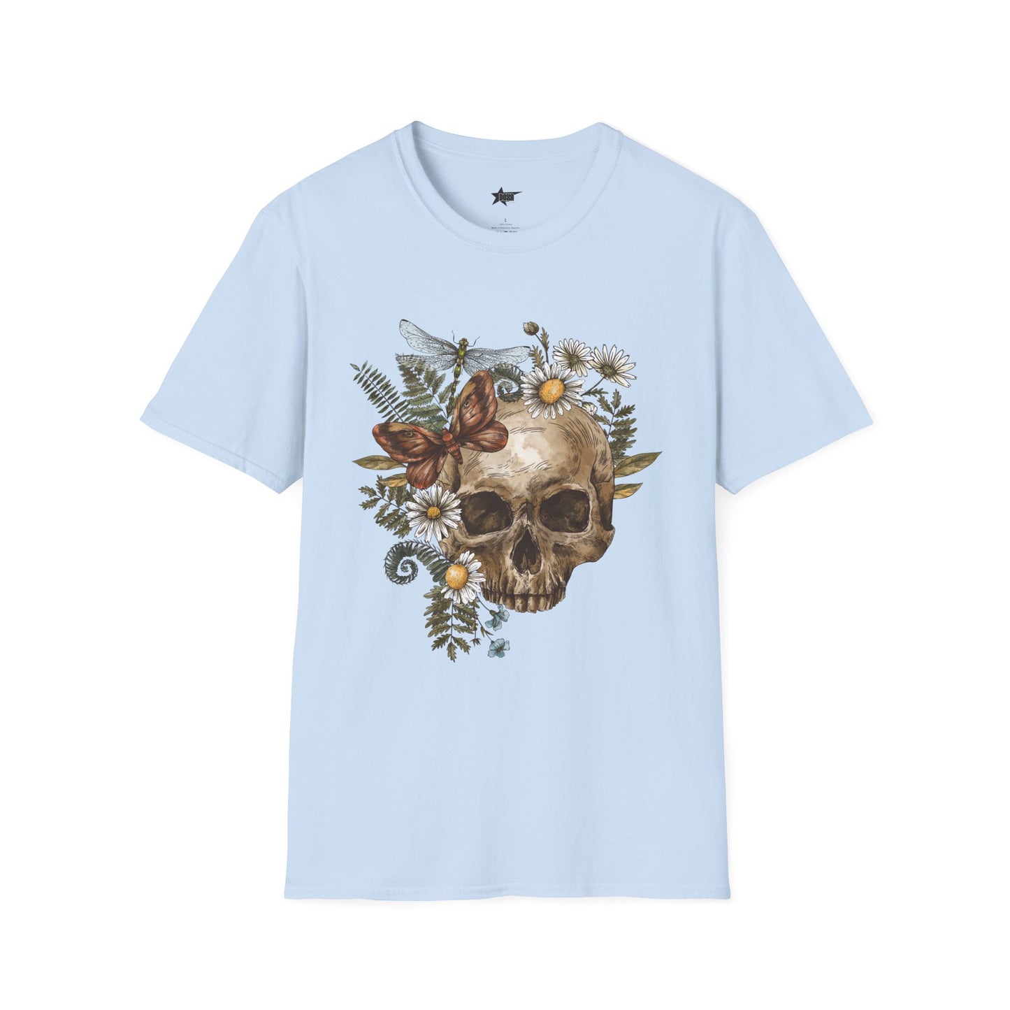 Skull Flower T-Shirt - Vintage Aesthetic Graphic Tee