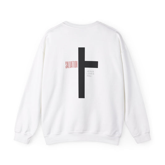 Christian Cross Graphic Salvation Jesus Loves You Sweatshirt