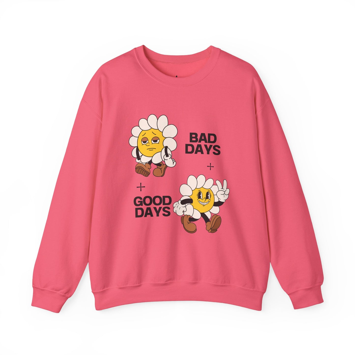 Flower Graphic Crewneck Sweatshirt - Bad Days - Good Days