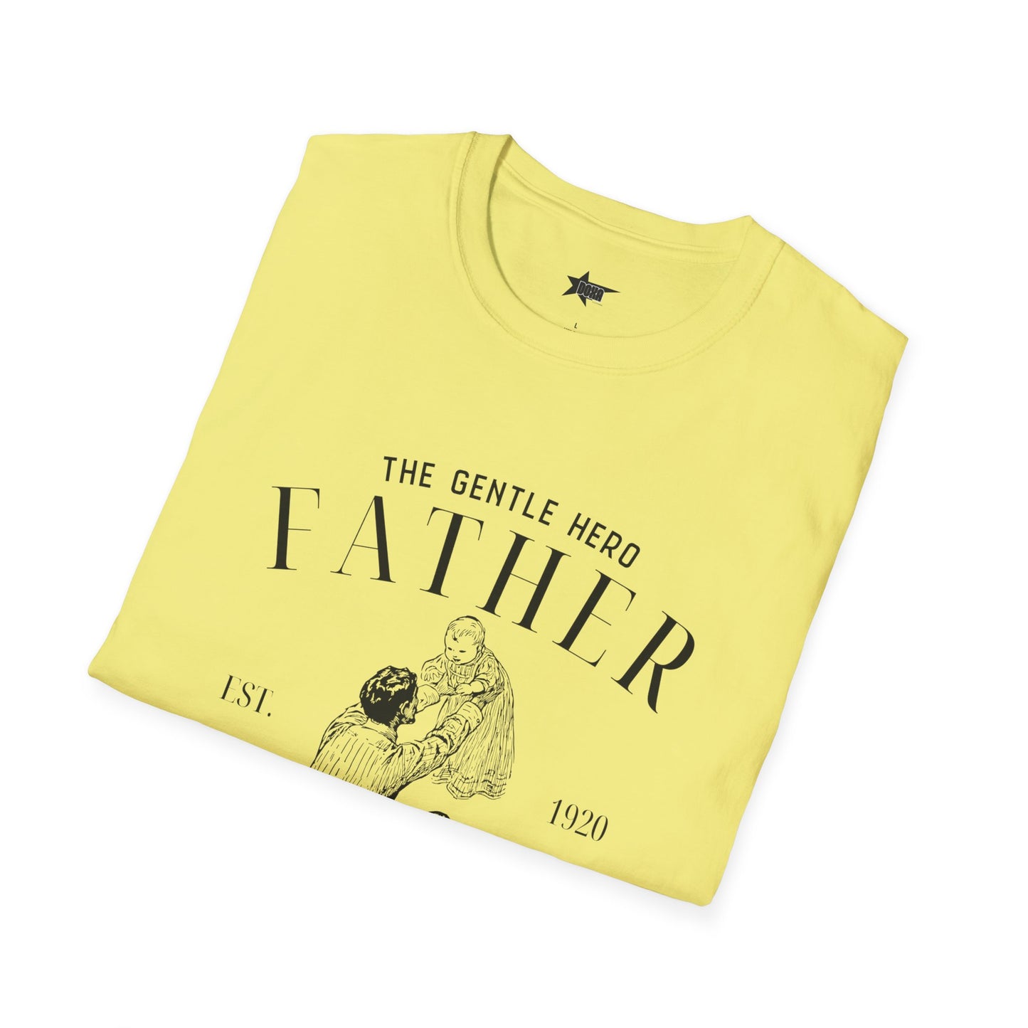 Graphic T-Shirt for Father - 'The Gentle Hero' Real Heroes Don’t Wear Capes