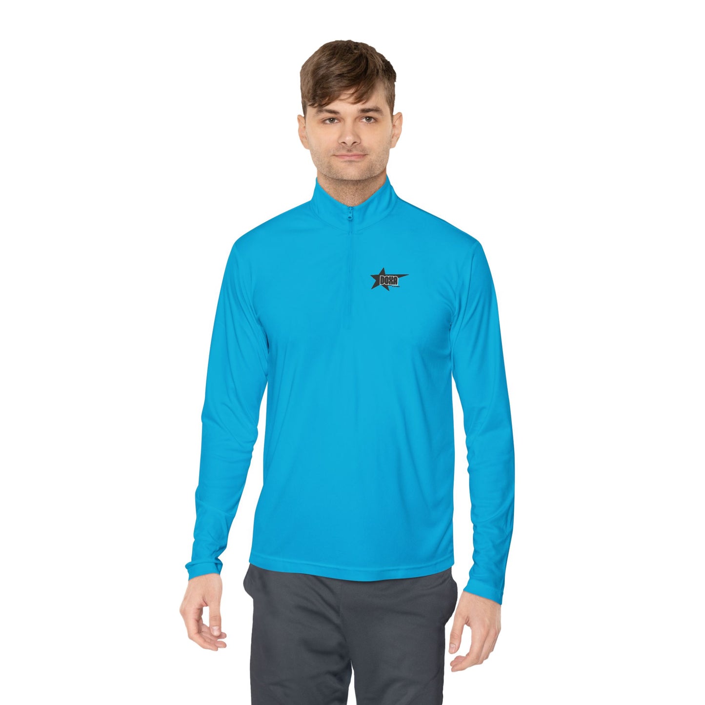 Quarter-Zip Pullover - Vibrant Cyberpunk Design