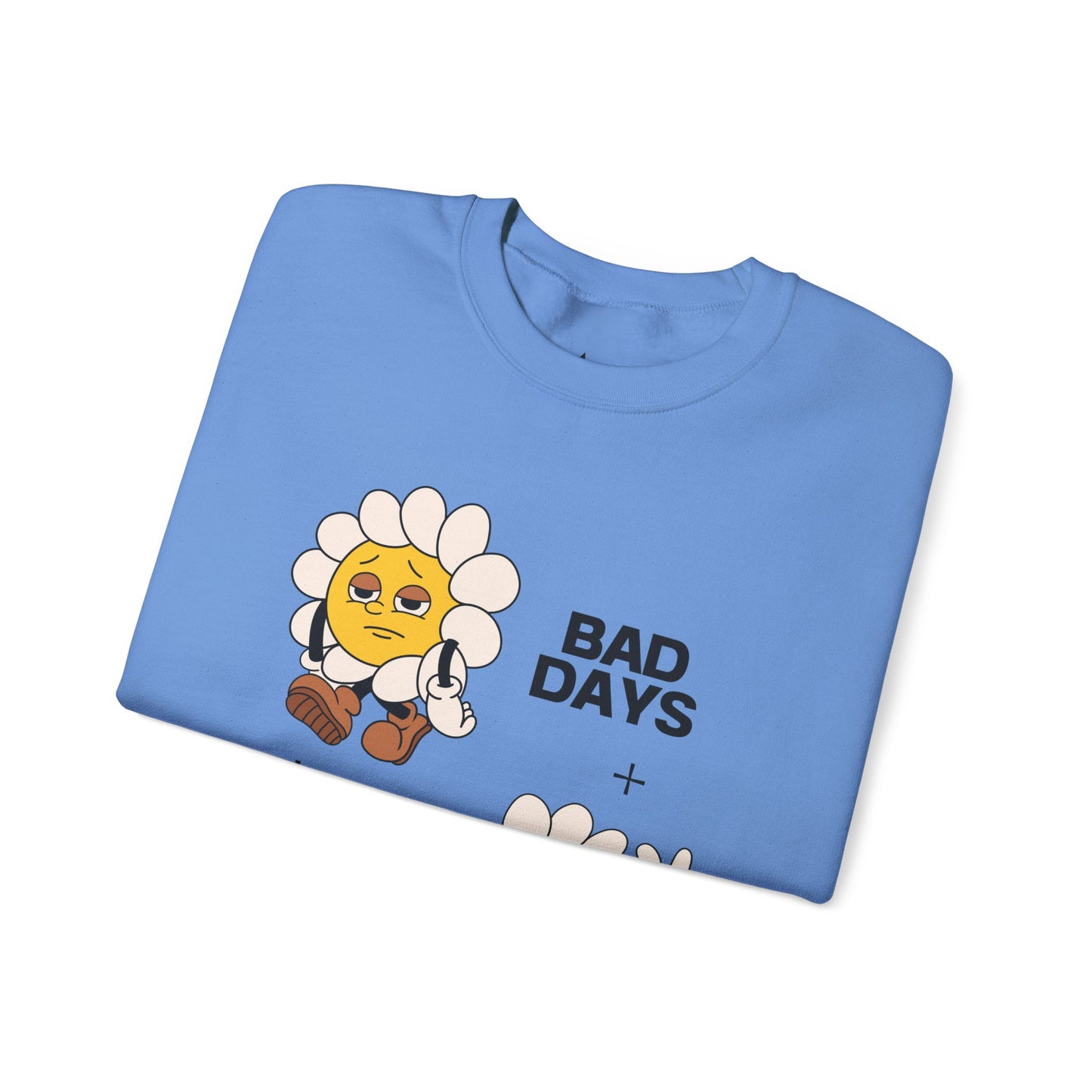 Flower Graphic Crewneck Sweatshirt - Bad Days - Good Days