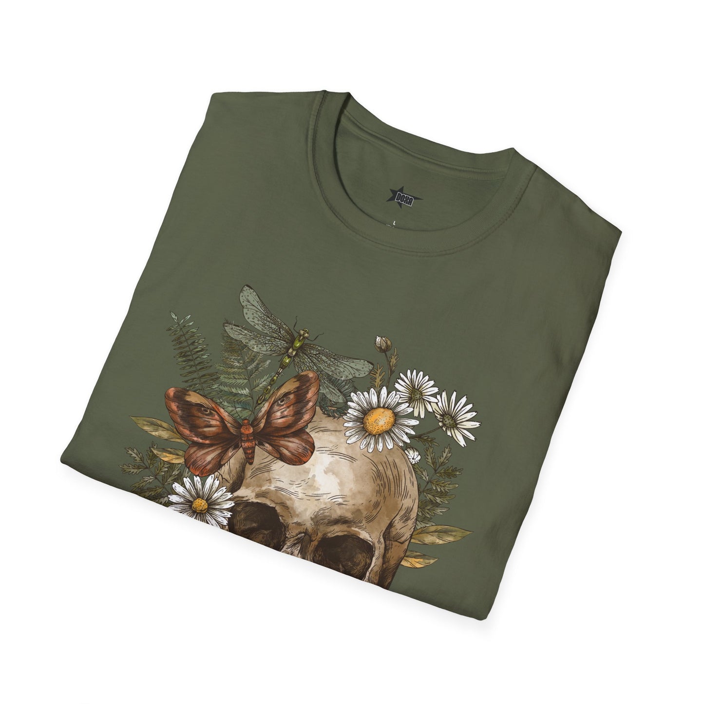 Skull Flower T-Shirt - Vintage Aesthetic Graphic Tee