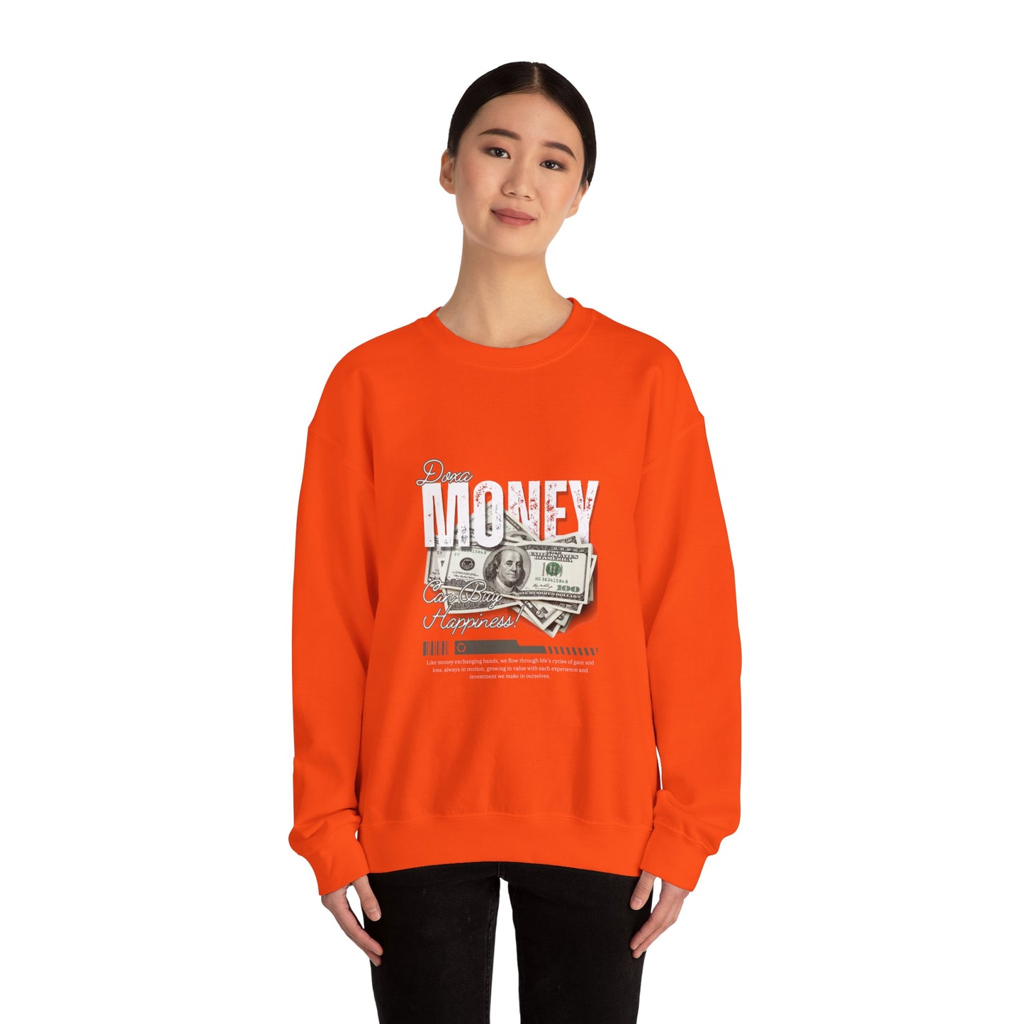 Crewneck Sweatshirt Money Can Buy Happiness Dollar Graphic