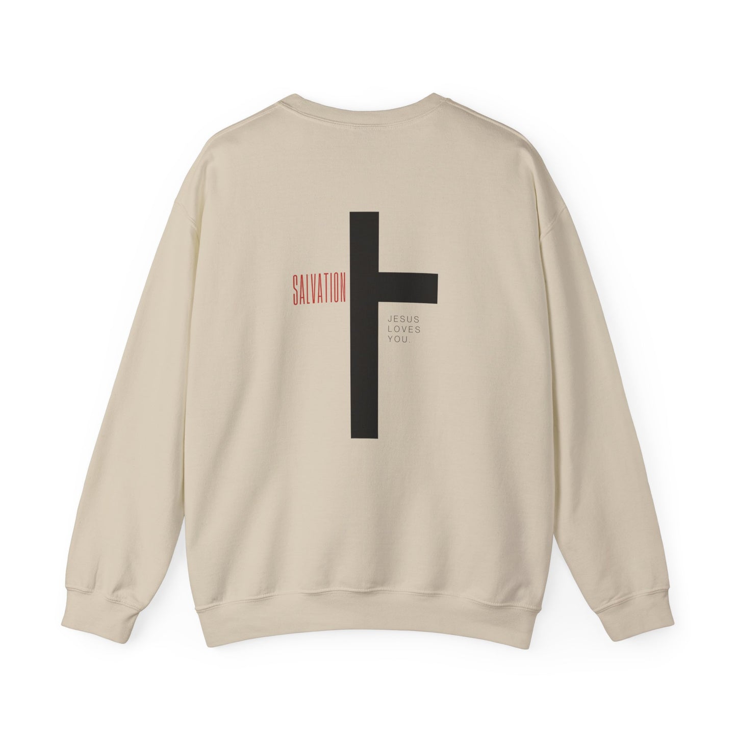 Christian Cross Graphic Salvation Jesus Loves You Sweatshirt