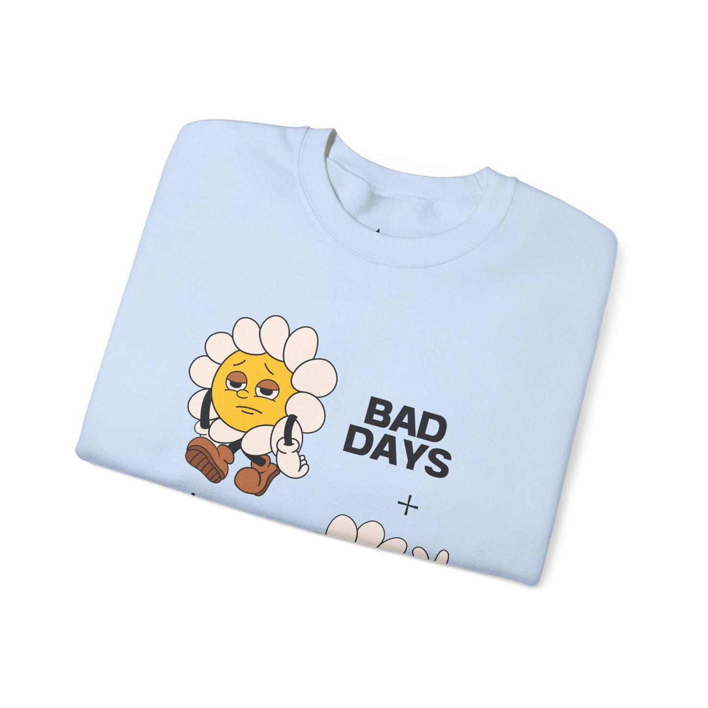 Flower Graphic Crewneck Sweatshirt - Bad Days - Good Days