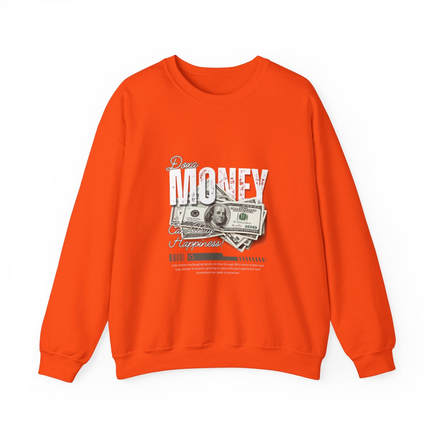 Crewneck Sweatshirt Money Can Buy Happiness Dollar Graphic