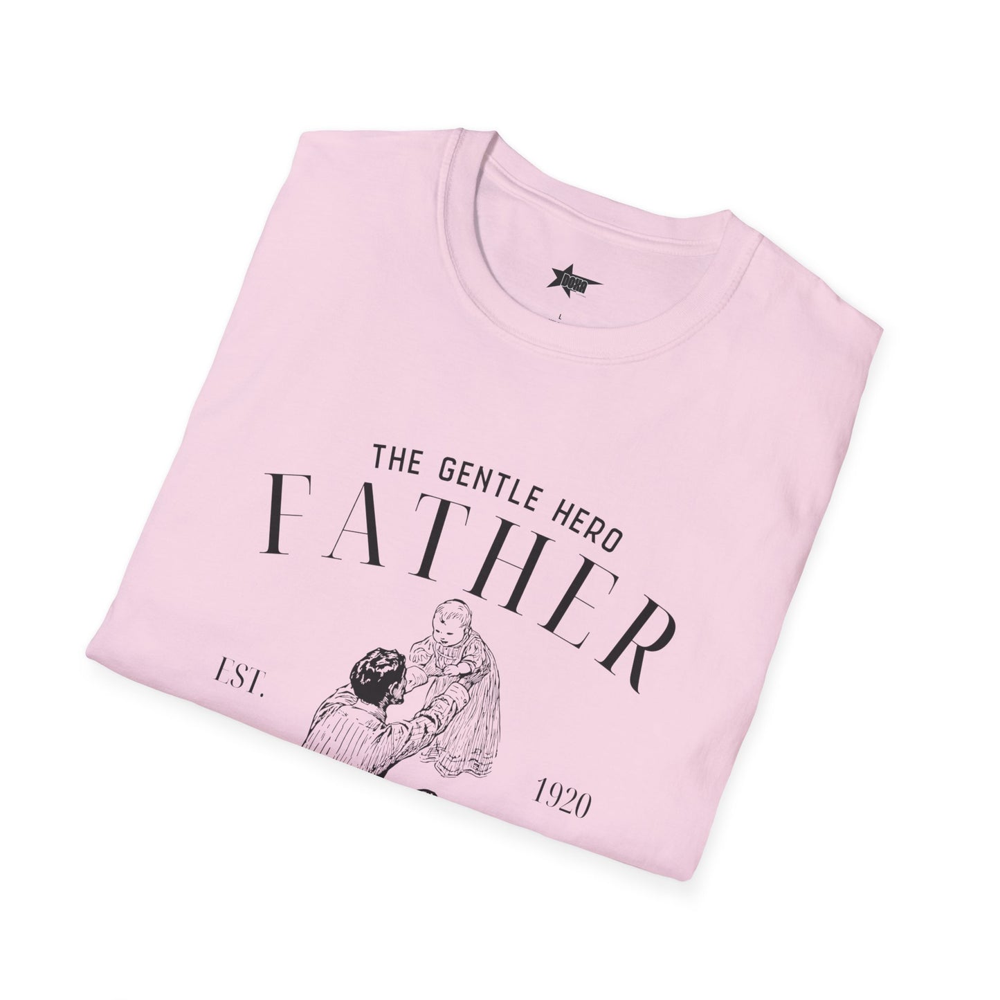 Graphic T-Shirt for Father - 'The Gentle Hero' Real Heroes Don’t Wear Capes