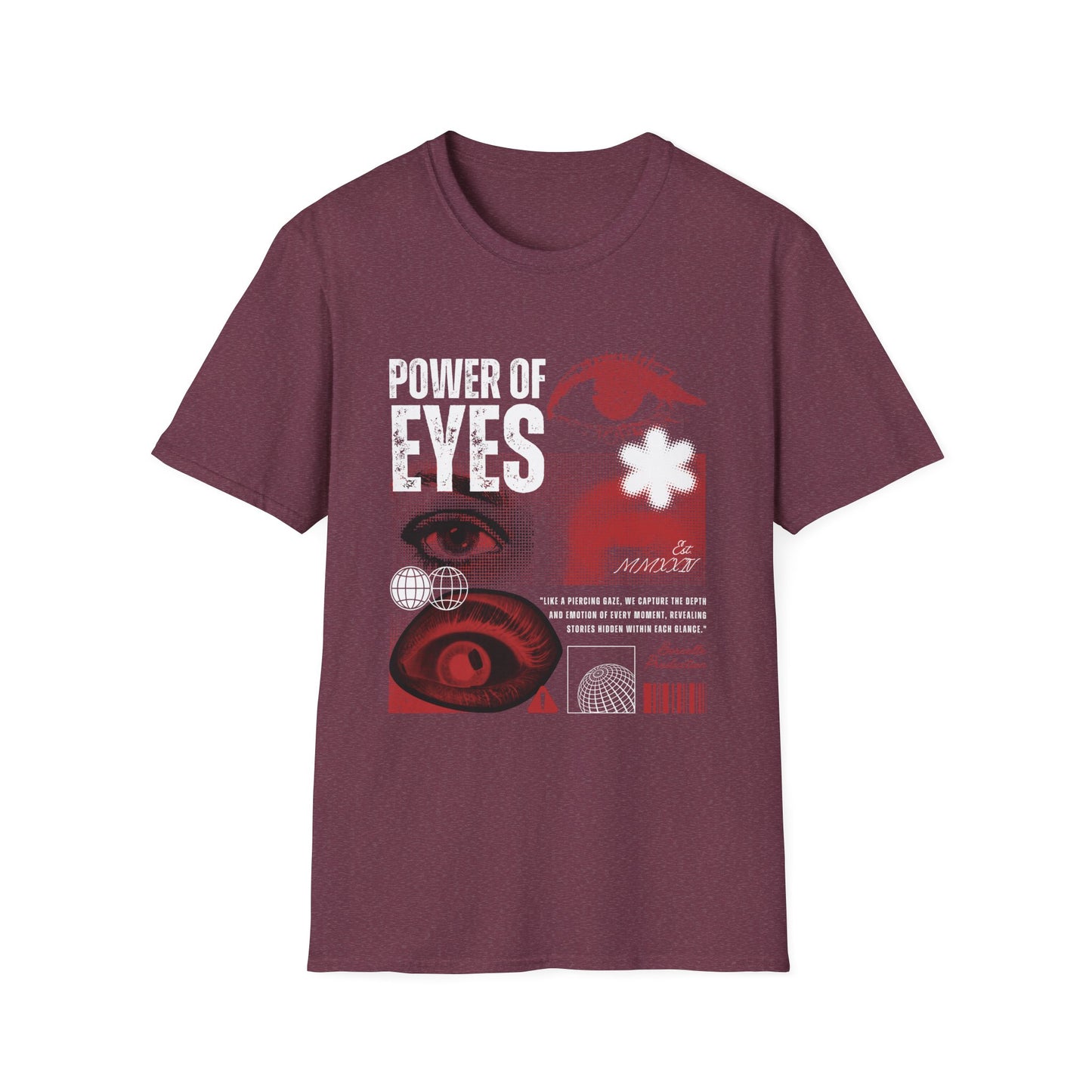 Unisex T-Shirt with 'Power of Eyes' Design