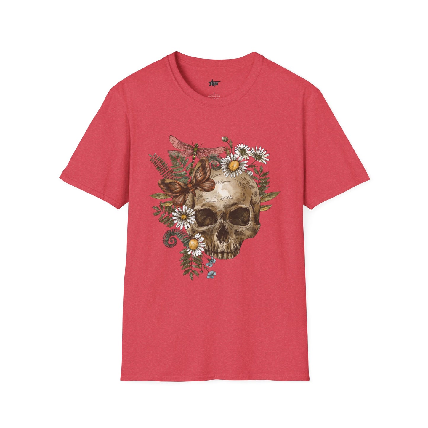 Skull Flower T-Shirt - Vintage Aesthetic Graphic Tee