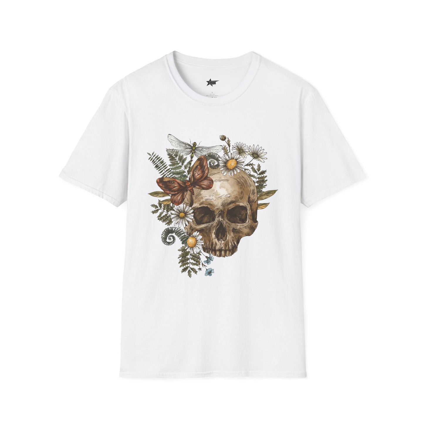 Skull Flower T-Shirt - Vintage Aesthetic Graphic Tee