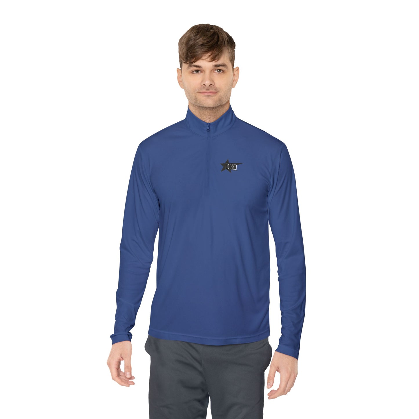 Quarter-Zip Pullover - Vibrant Cyberpunk Design