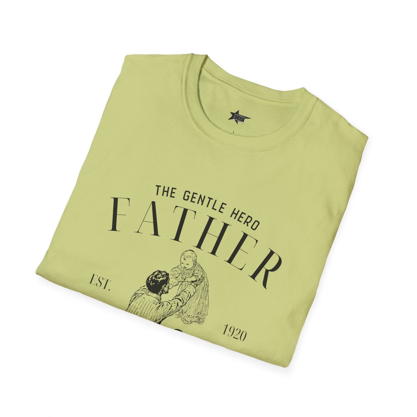 Graphic T-Shirt for Father - 'The Gentle Hero' Real Heroes Don’t Wear Capes